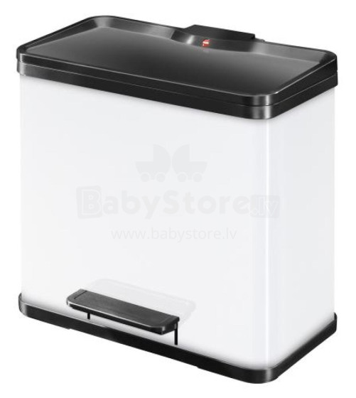 Waste sorting bin with pedal Öko duo Plus L / 17+9L / white