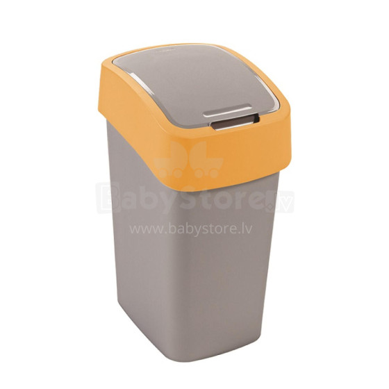 Waste bucket Flip Bin 9L silver/yellow