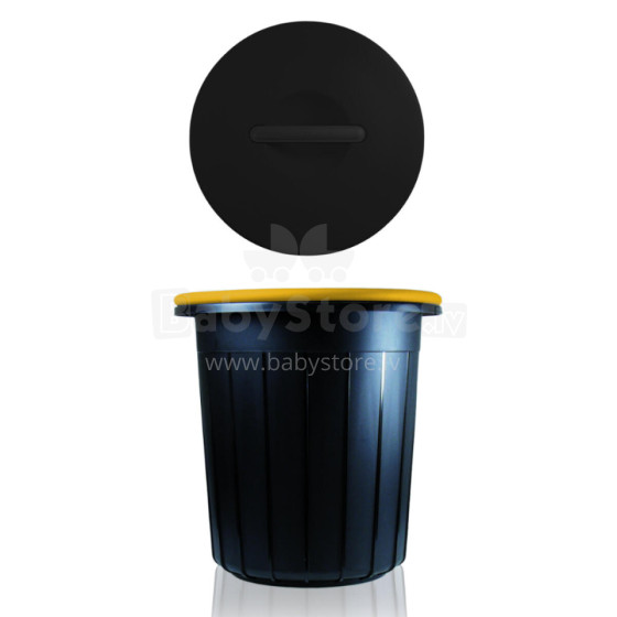 Waste bin Ecosolution 25L 37,5x37,5x39cm dark grey/yellow