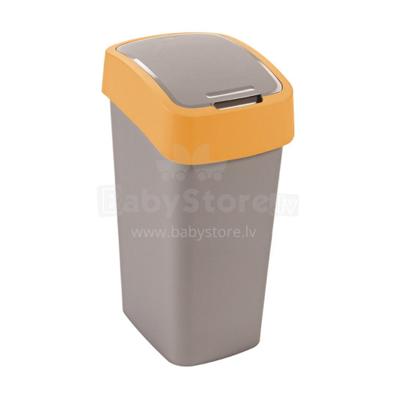 Waste bucket Flip Bin 45L silver/yellow