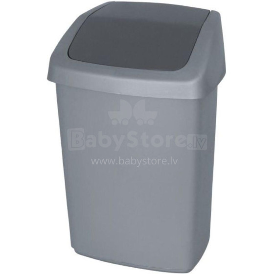 Waste bucket Swing Top 25L 34,6x27,8x51,1cm dark grey/silver