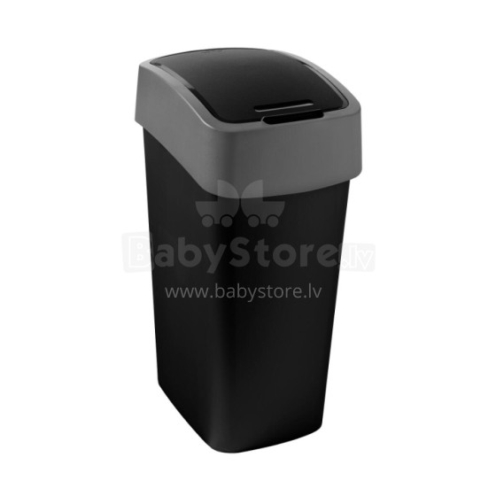 Waste bucket Flip Bin 45L black/silver