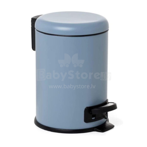 Pedal bucket 3L Nordic stainless steel/light blue