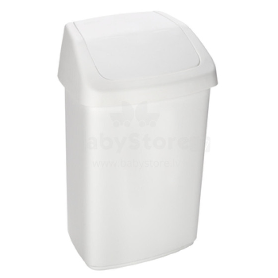 Waste bucket Swing Top 10L 24,6x19,8x37,3cm white