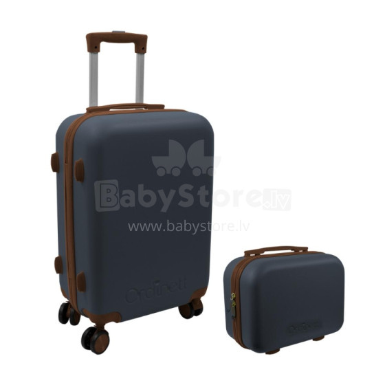 Suitcase set 2 pcs 43L (36x23x56cm) + 15L (24x17x33cm) grey