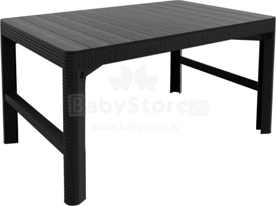 Садовый стол Lyon Rattan Table серый