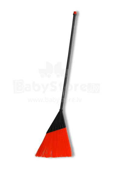 Broom with handle flat orange