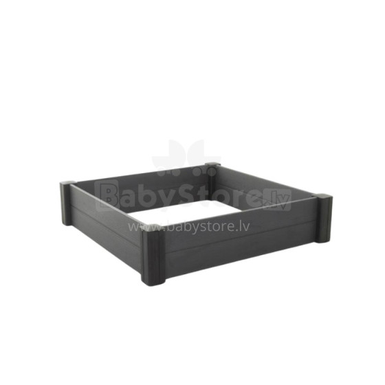 Edging for modular square flower bed Vista Modular 122x122x27cm grey