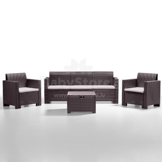 Garden furniture set Set Nebraska 3 brown