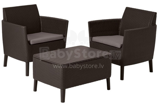 Garden furniture set Salemo Balcony Set brown