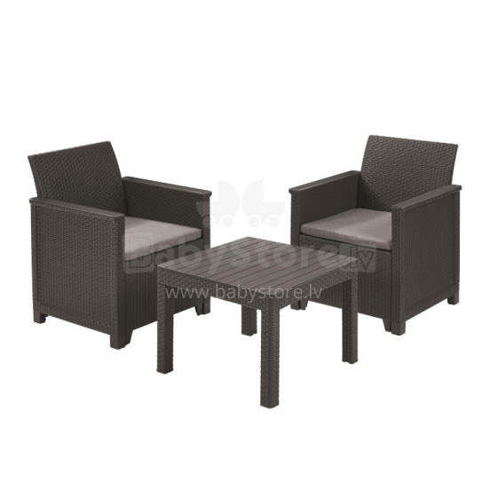 Garden furniture set Elodie Balcony Set with table Classic grey