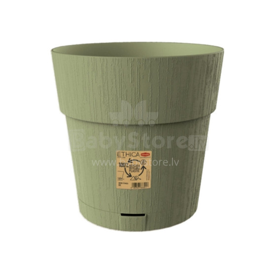 Flower pot with tray Ethica Ø30x29cm green