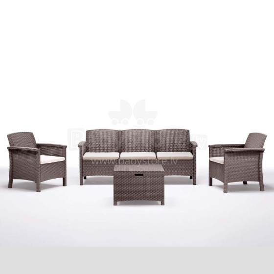 Garden furniture set Set Venezia 3 brown