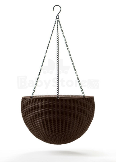 Горшок для цветов подвесной Hanging Sphere Planter коричневый