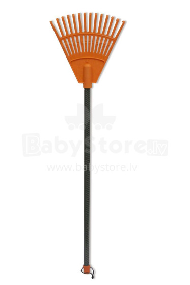 Small rake with handle orange 20cm (14 tines)