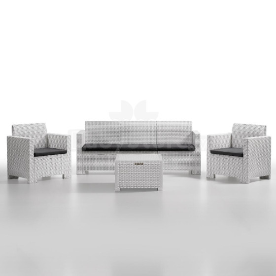 Garden furniture set Set Nebraska 3 white