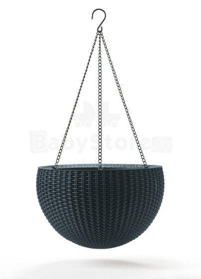 Горшок для цветов подвесной Hanging Sphere Planter серый