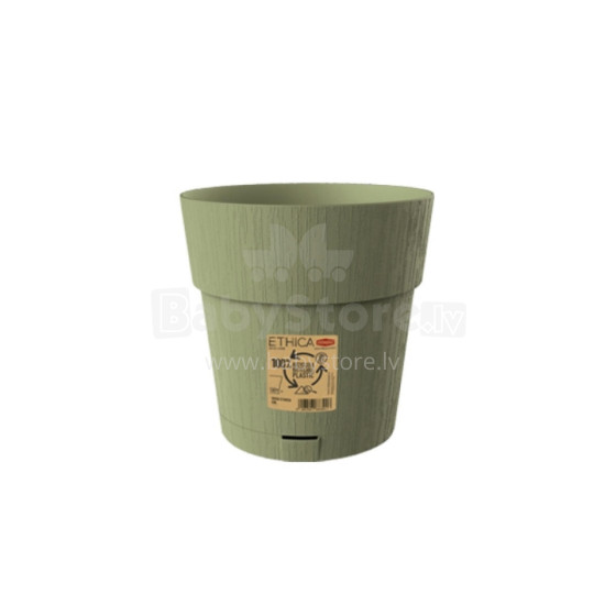 Flower pot with tray Ethica Ø20x19cm green