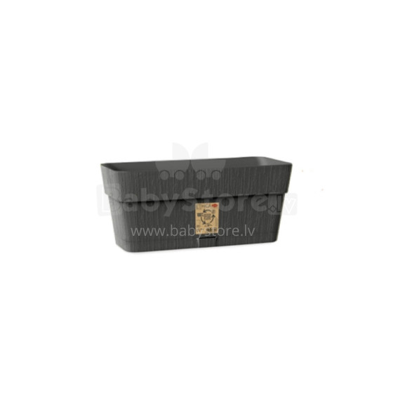 Flower box with tray Ethica 30x13x12cm grey