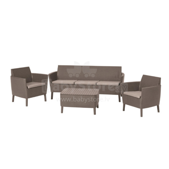 Garden furniture set Salemo 3 Seater Set beige