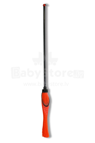 Broom with handle round orange