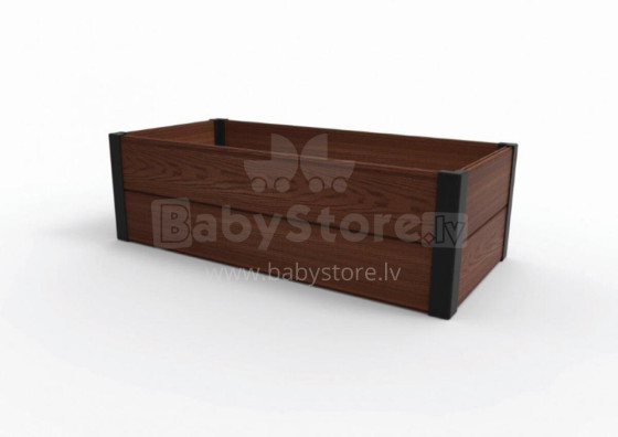 Rectangular flower bed Maple Trough 106x52x32cm brown