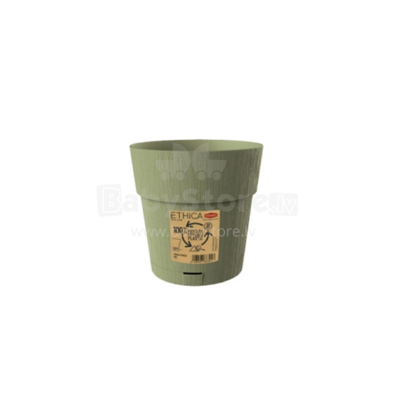 Flower pot with tray Ethica Ø15x15cm green