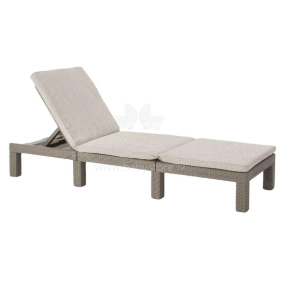 Jaipur sun lounger with cushion beige