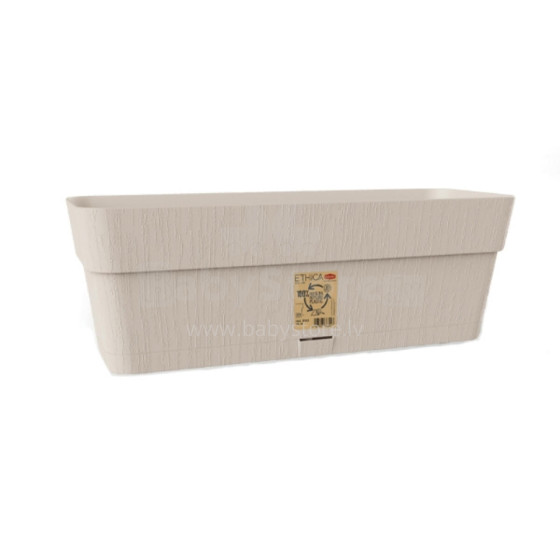 Flower box with tray Ethica 50x18x17cm white