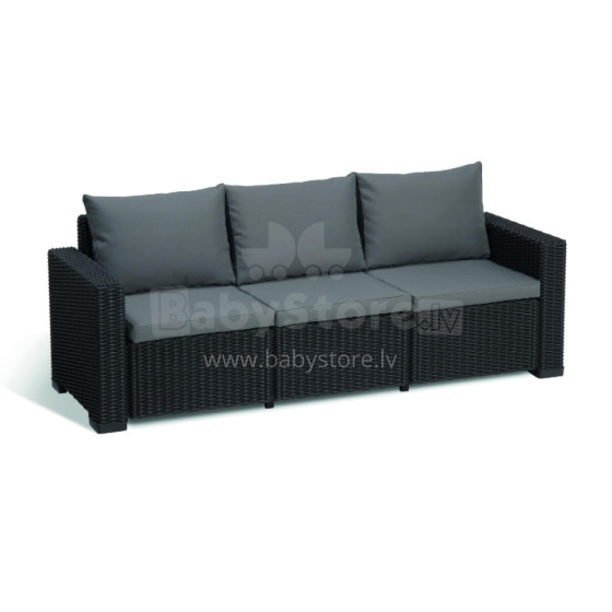 Garden sofa California 3 Seater Sofa grey