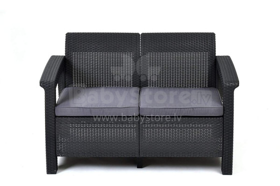 Garden sofa double Corfu Love Seat grey