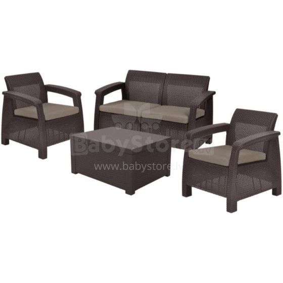 Garden furniture set Corfu Box Set brown