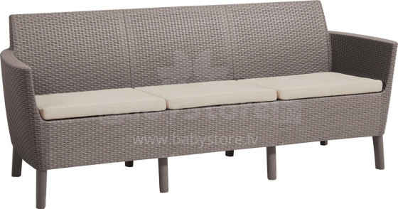 Dārza dīvāns trīsvietīgs Salemo 3 Seater Sofa bēšs