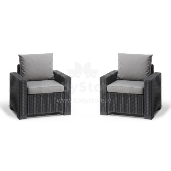 Garden chairs 2pcs. California grey