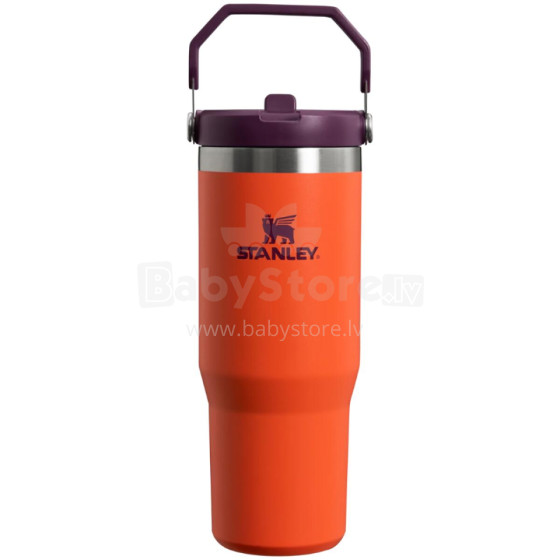 Termokrūze ar salmiņu The IceFlow Flip Straw Tumbler 0,89L oranža