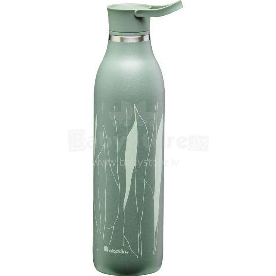 Termopudele CityLoop Thermavac eCycle Water Bottle 0.6L pārstrādāta nerūs. tērauda / pelēcīgi zaļa Leaf