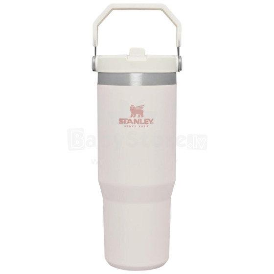 Terminis butelis su šiaudeliais The IceFlow Flip Straw Tumbler 0,89L šviesiai rožinė