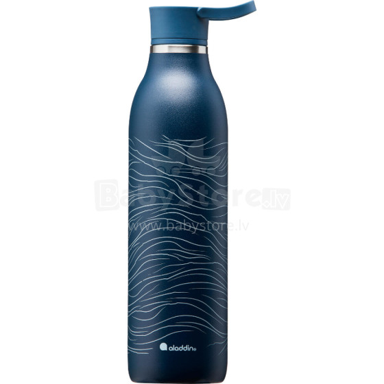 Termopudele CityLoop Thermavac eCycle Water Bottle 0.6L pārstrādāta nerūs. tērauda / tumši zila Wave