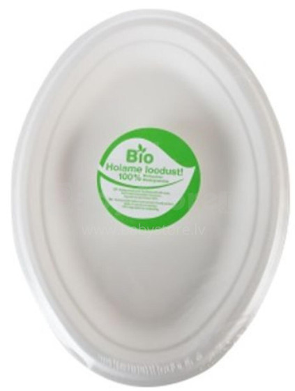 Compostable sugar cane plates Go Green oval 10 pcs. / 0,17kg