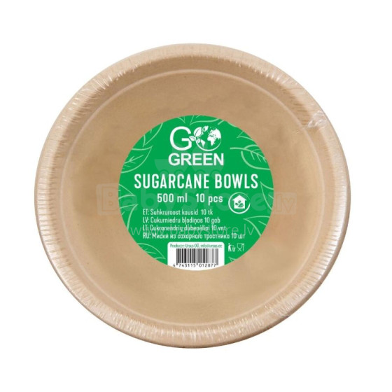 Compostable sugar cane bowls Go Green 