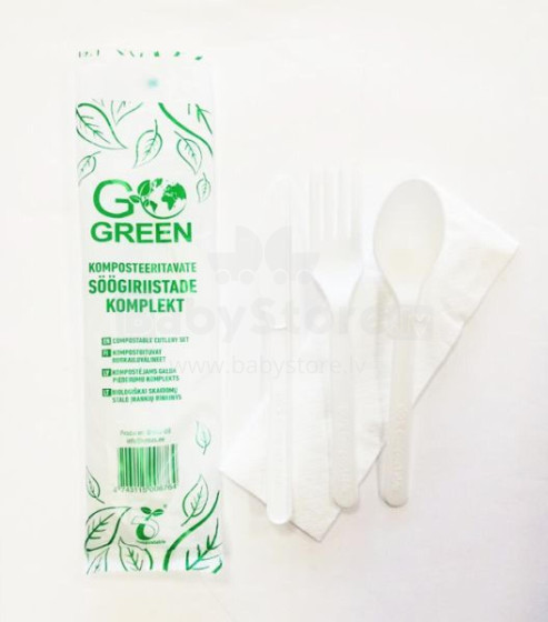 Compostable cutlery set Go Green / 0,015kg