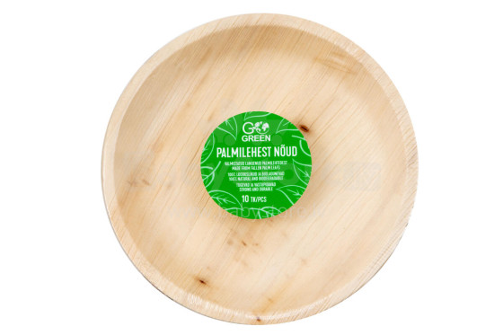 Palm leaf plates Go Green Ø23cm 10 pcs/0,37kg