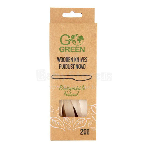 Wooden knives Go Green 20 pcs/0,06kg