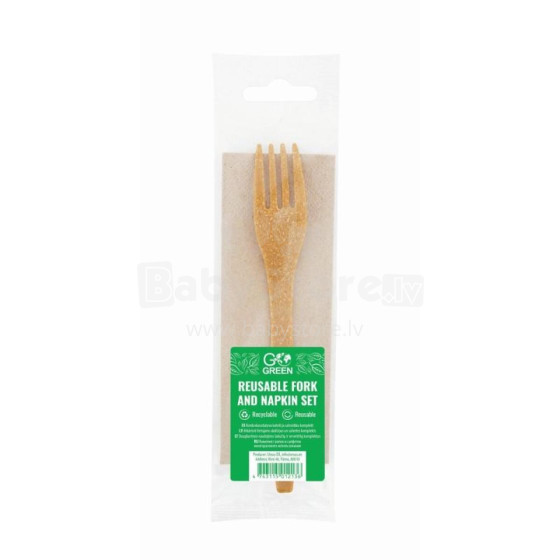 Reusable fork and napkin set Go Green 