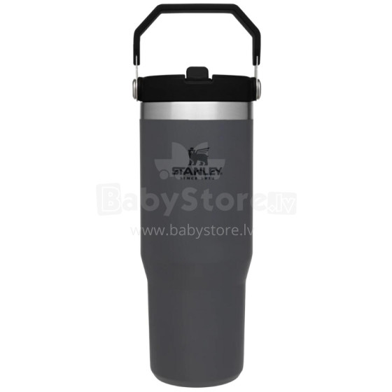 Thermal bottle with straw The IceFlow Flip Straw Tumbler 0,89L dark grey