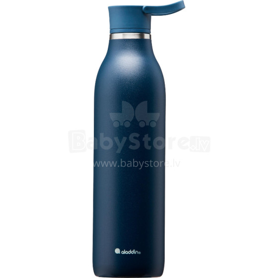 Thermobottle CityLoop Thermavac eCycle Water Bottle 0.6L, recycled stainless. Steel / dark blue