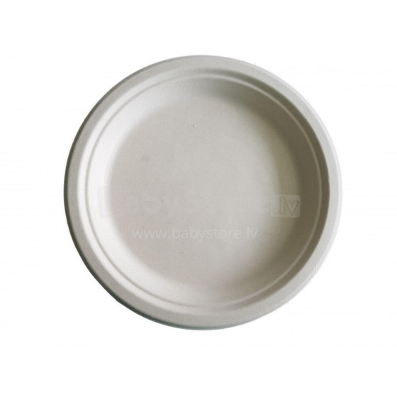 Compostable sugar cane plates Go Green Ø23cm 10pcs/0,16kg