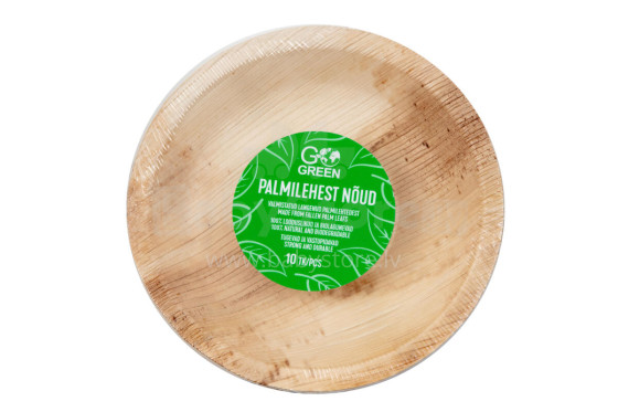 Palm leaf plates Go Green Ø15cm 10 pcs/0,18kg