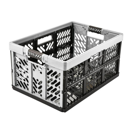 Folding box with load capacity up to 50kg Ben 54x37x28cm 45L light silver color