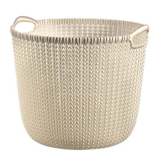 Basket Knit L round 30L 40x39x33cm white